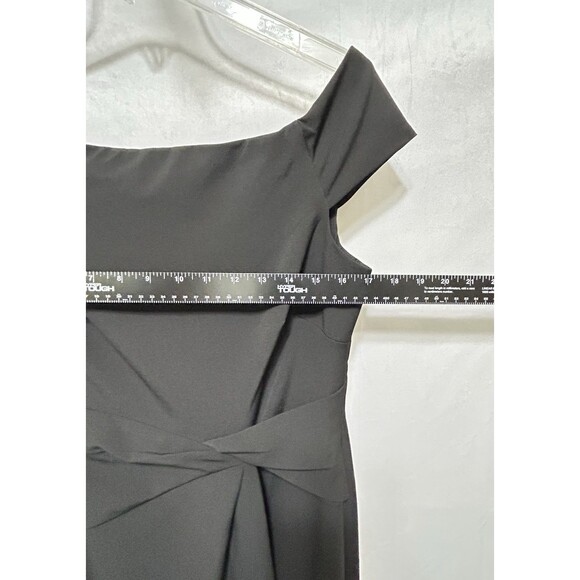 Ralph Lauren Womens 10 Black Off Shoulder Evening Gown Black Label - Picture 3 of 13